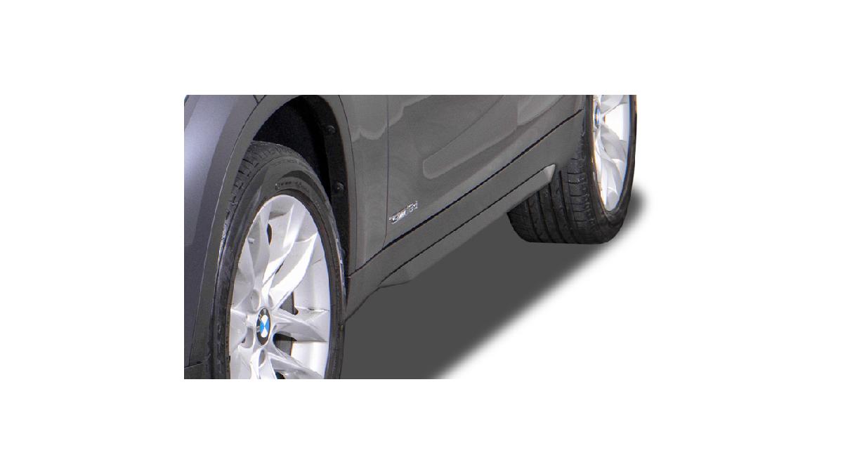 Jupes+lat%C3%A9rales+%27Slim%27+sur+mesure+pour+BMW+X1+%28E84%29+2009-2015+%28ABS+noir+luisant%29